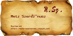 Metz Szerénusz névjegykártya